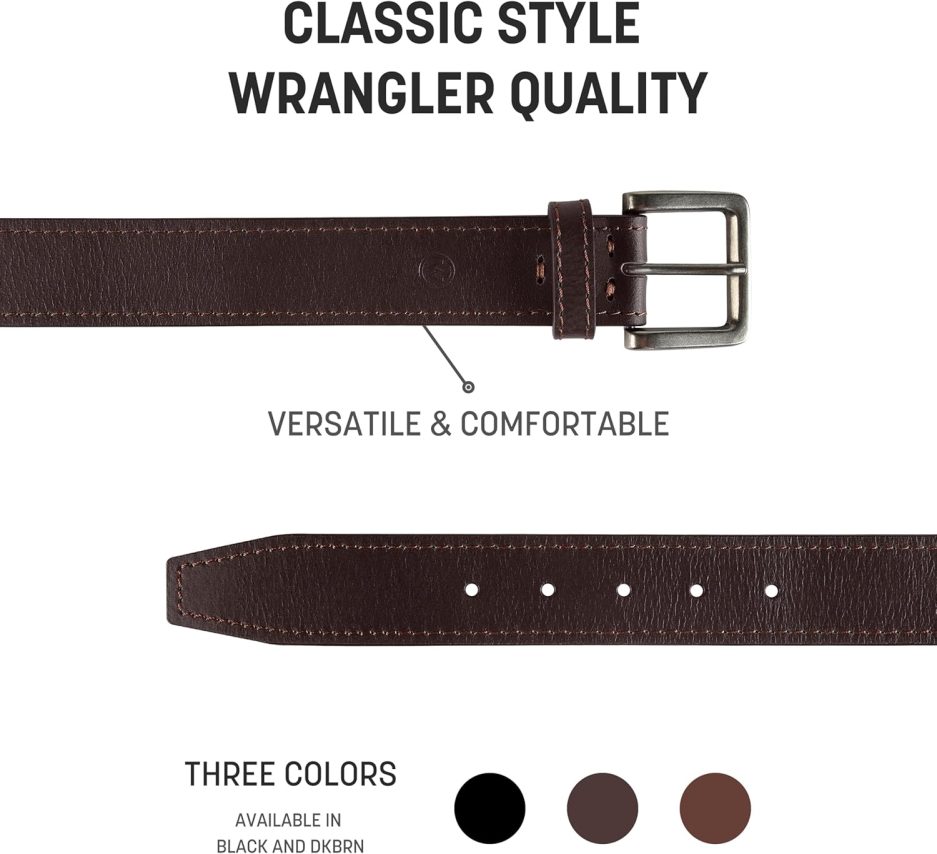Men’s Leather Belt, Country Casual Every Day Belt for Jeans - Image 2